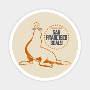 Defunct San Francisco Seals Baseball Mascot Magnet